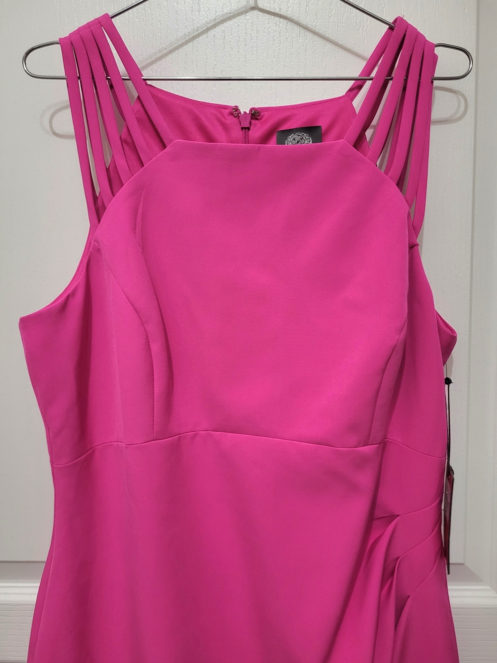 Vince Camuto Bright Pink Strappy Midi Dress